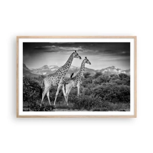 Poster in cornice rovere chiaro - Alta classe in Africa - 91x61 cm
