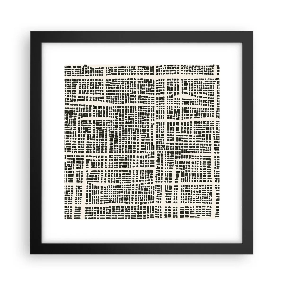 Poster in cornice nera - Composizione tessuta - 30x30 cm