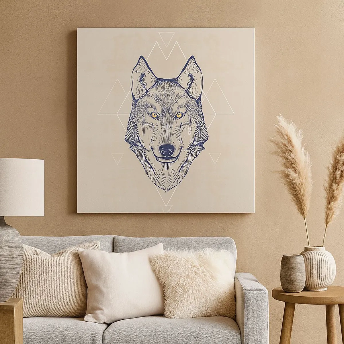 Quadro su tela - Stampe su Tela - Alfa dallo sguardo penetrante - 30x30 cm