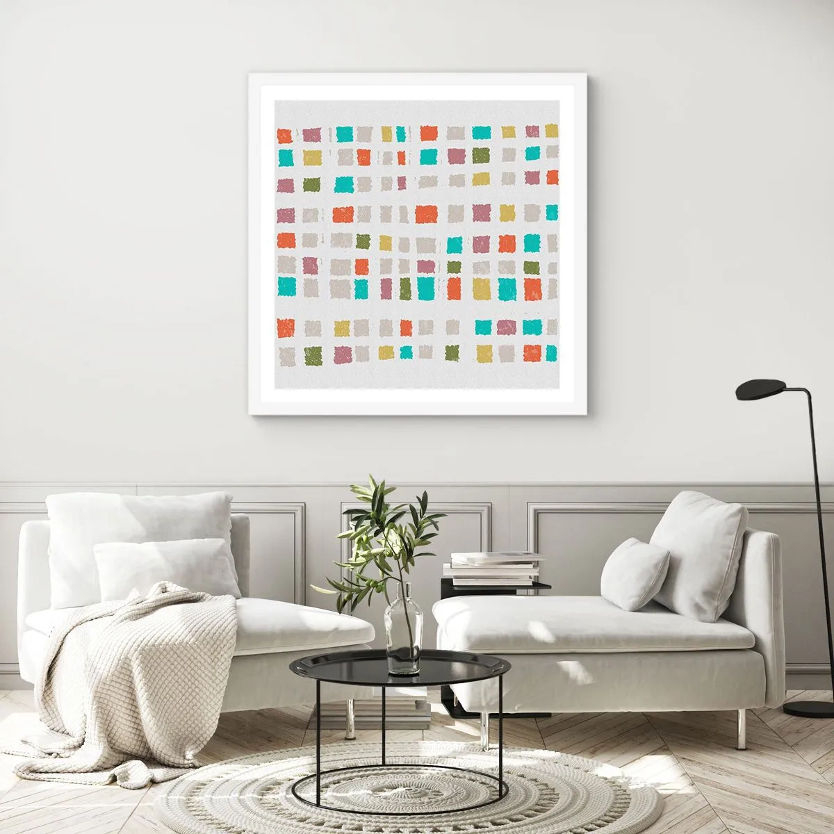 Poster in cornice bianca - Un gioco sconosciuto - 50x50 cm
