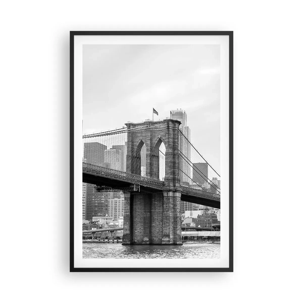 Poster in cornice nera - Atmosfera di New York - 61x91 cm