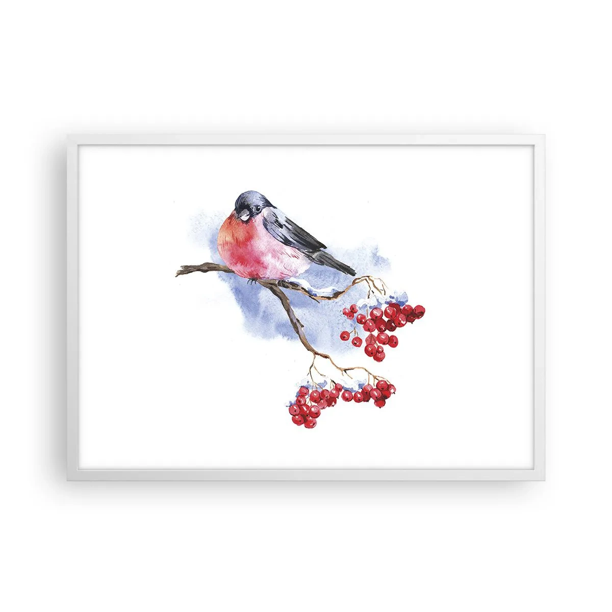 Poster in cornice bianca - L'inverno a colori - 70x50 cm