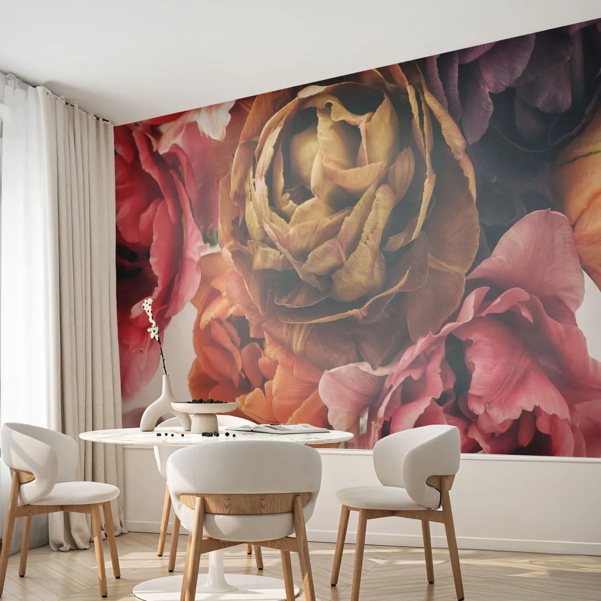 Fotomurali Premium Sand - La festa della vita - Mazzo di fiori, Fiori, Peonia - 500x350 cm