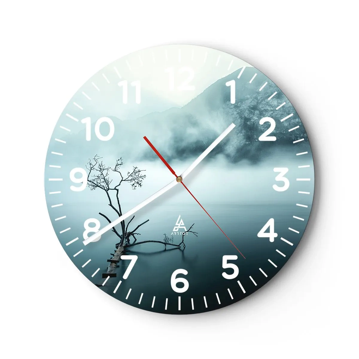 Orologio da parete - Orologio in Vetro - Dall'acqua e dalla nebbia - 30x30 cm