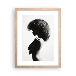 Poster in cornice rovere chiaro - Come un fiore su un gambo snello - 30x40 cm