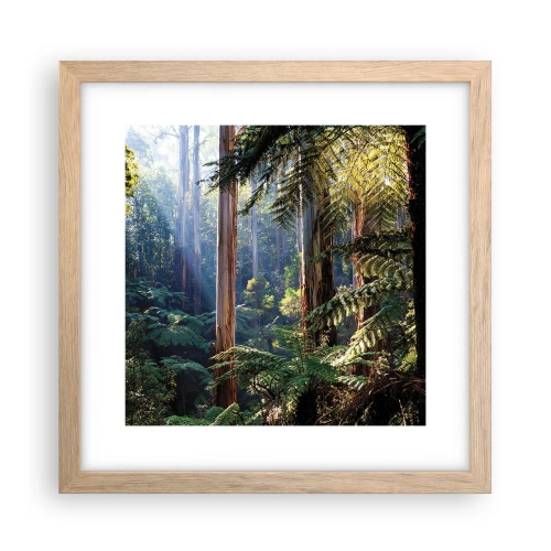 Poster in cornice rovere chiaro - La favola del bosco - 30x30 cm