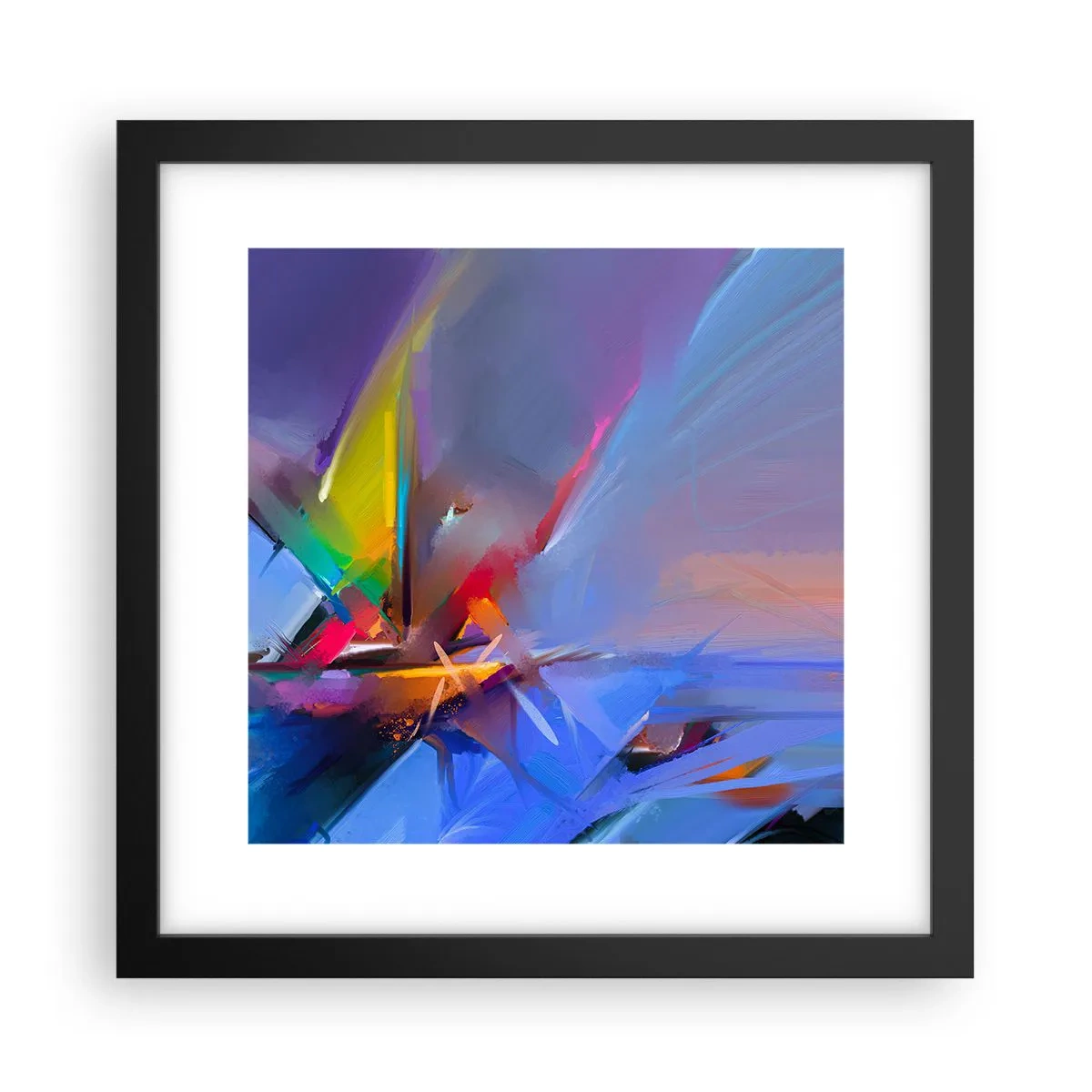 Poster in cornice nera - Eliche come un uccello - 30x30 cm