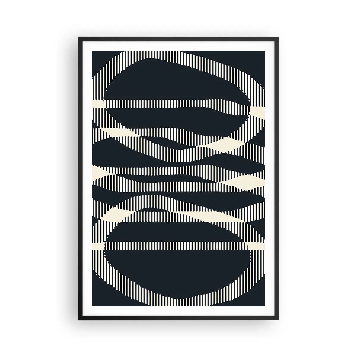 Poster in cornice nera - Tentativo di rompere l'oscurità - 70x100 cm