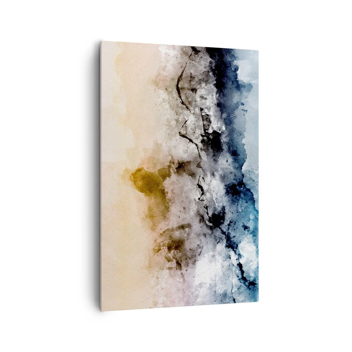 Quadro su tela - Stampe su Tela - Paesaggio astratto con nebbia e colori tenui - 80x120cm - Immersi in una nuvola di nebbia - Decorazione murale moderna per soggiorno e camera da letto ARTTOR