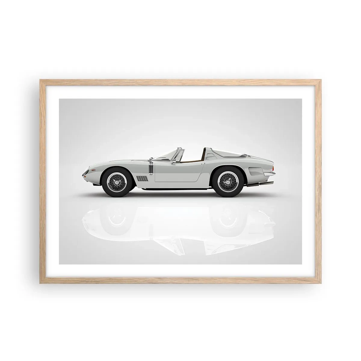 Poster in cornice rovere chiaro - Promessa di divertimento - 70x50 cm