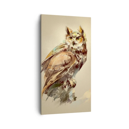 Quadro su tela - Stampe su Tela - Il gufo più saggio - il querceto lo conferma - 45x80 cm