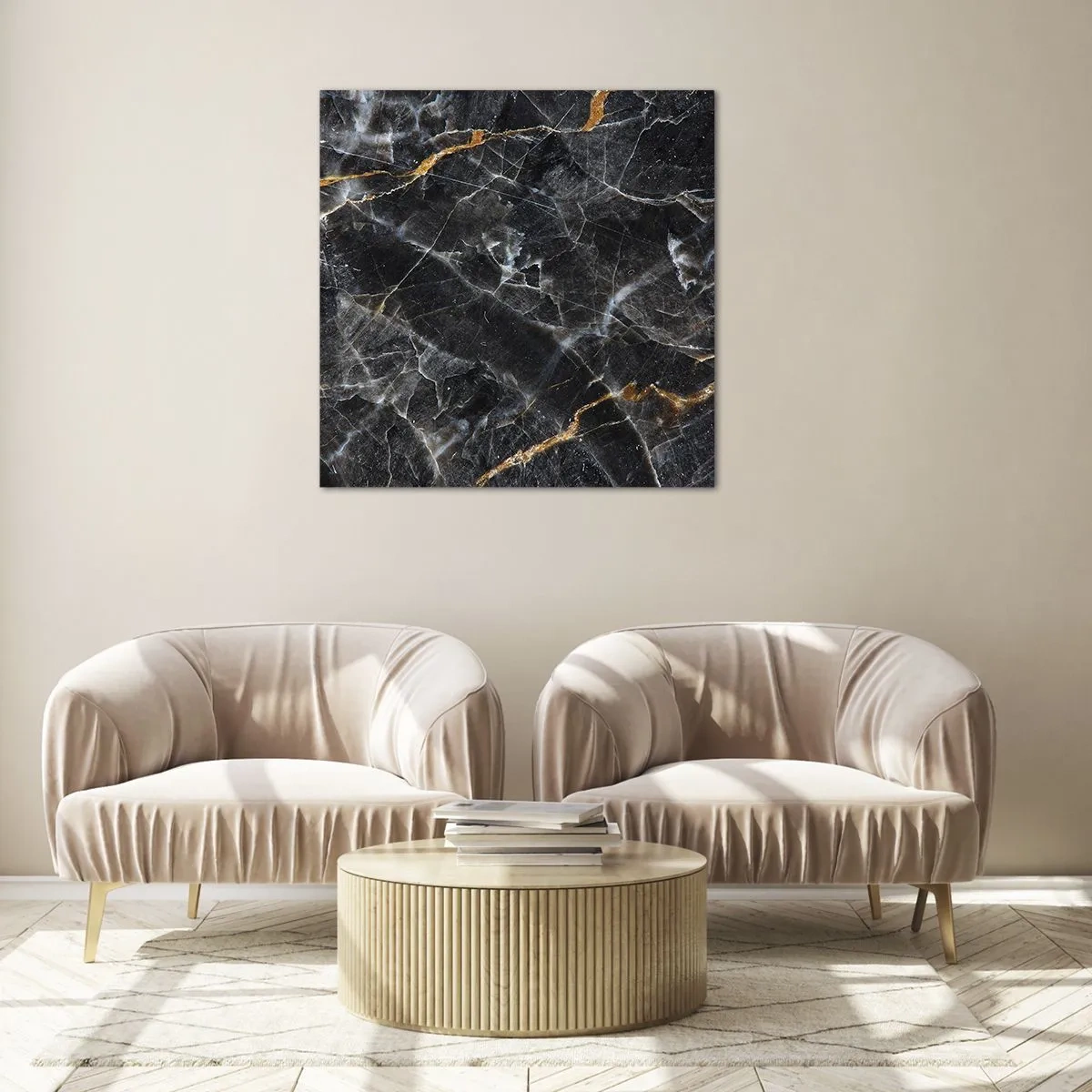 Quadro su vetro - La vita interiore delle pietre - 70x70 cm