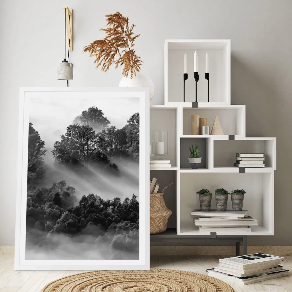 Poster in cornice bianca - Risveglio dal sonno - 70x100 cm