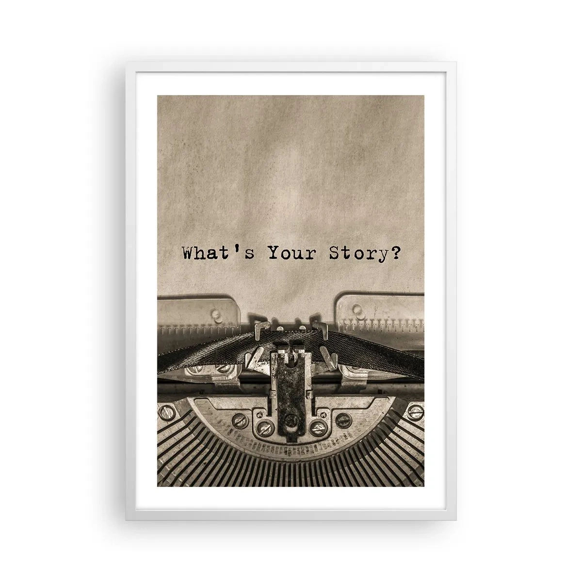 Poster in cornice bianca - Rispondimi - 50x70 cm