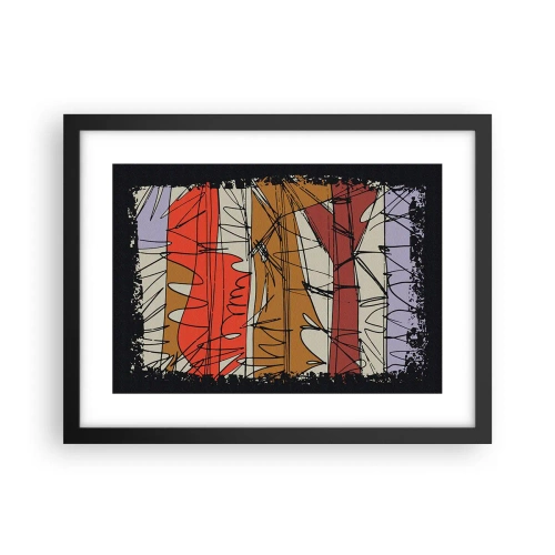 Poster in cornice nera - Composizione spontanea - 40x30 cm