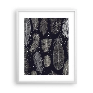 Poster in cornice bianca - Pizzo piumato - 40x50 cm