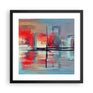 Poster in cornice nera - Paesaggio in una dimensione sconosciuta - 40x40 cm