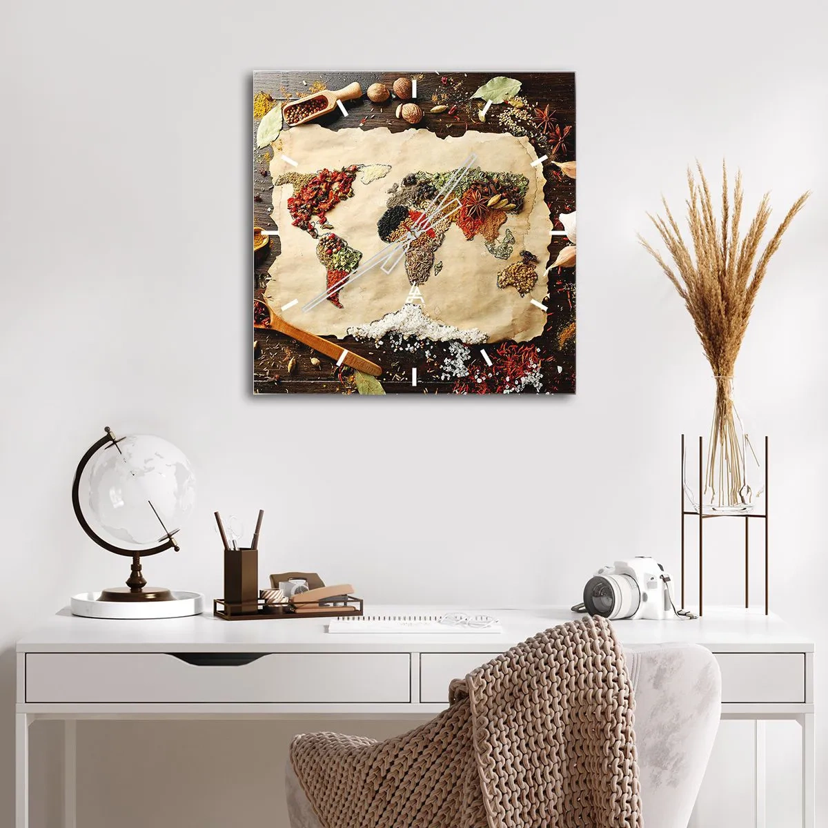 Orologio da parete - Orologio in Vetro - Tutti i gusti del mondo - 40x40 cm