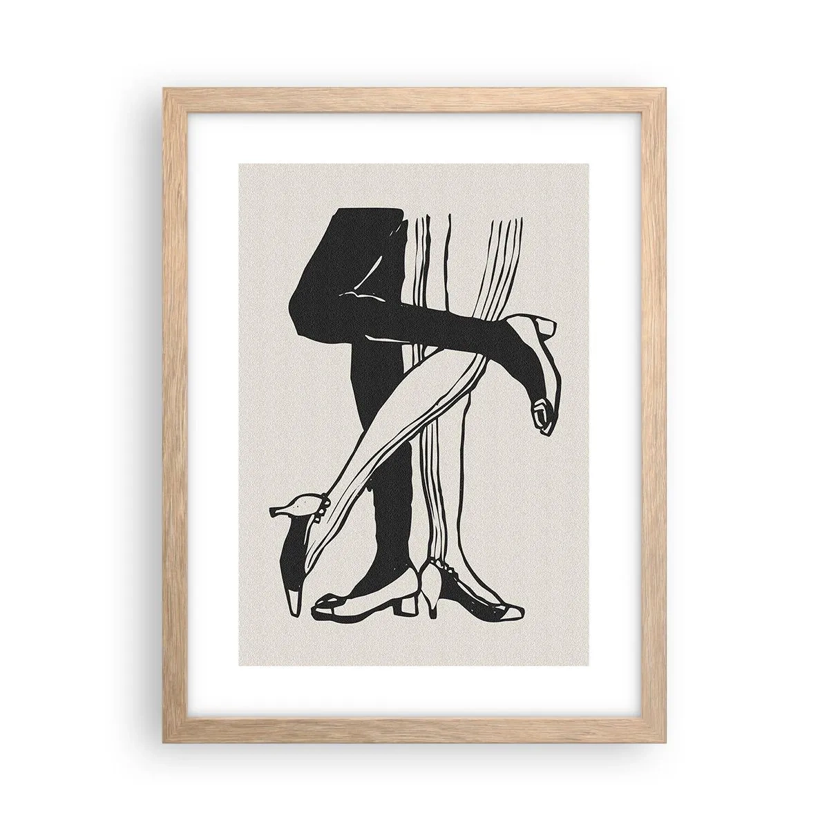 Poster in cornice rovere chiaro - Attributo femminile - 30x40 cm