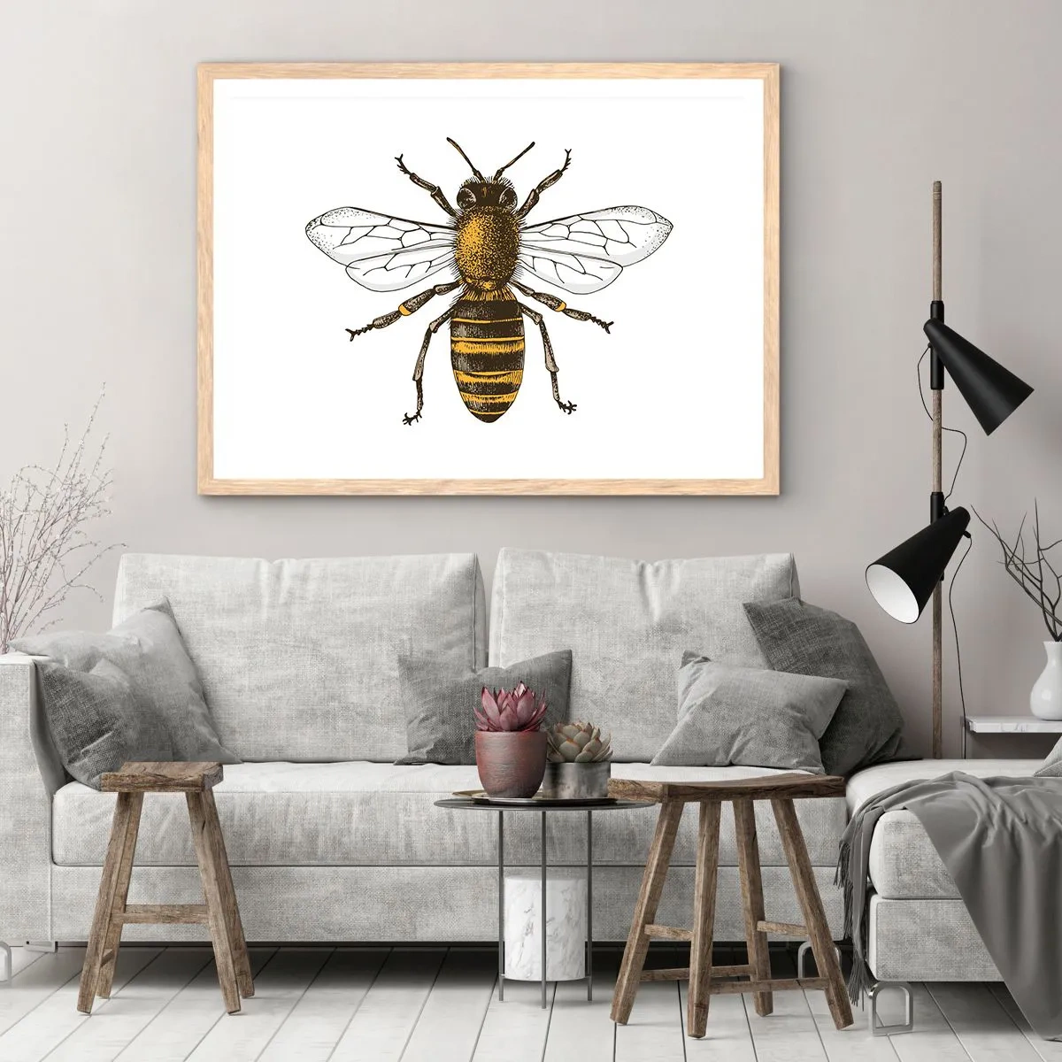 Poster in cornice rovere chiaro - Bella e buona - 50x40 cm