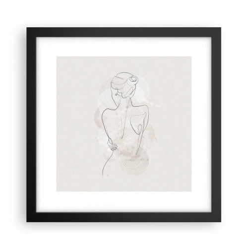 Poster in cornice nera - Come uno strumento delicato - 30x30 cm