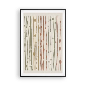 Poster in cornice nera - La notazione musicale dei colori - 61x91 cm