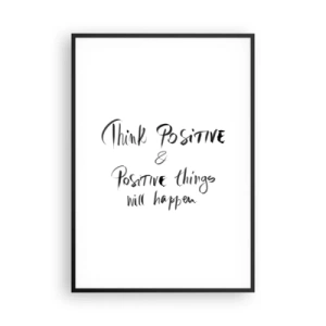 Poster in cornice nera - Come vivere? - 70x100 cm