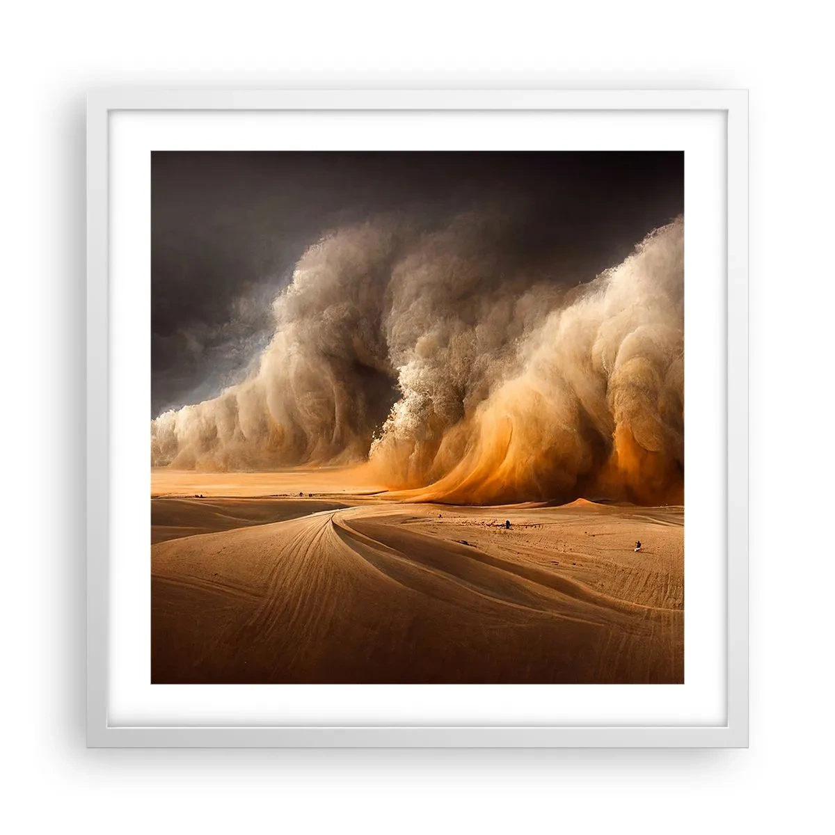 Poster in cornice bianca - L'ira del deserto - 50x50 cm