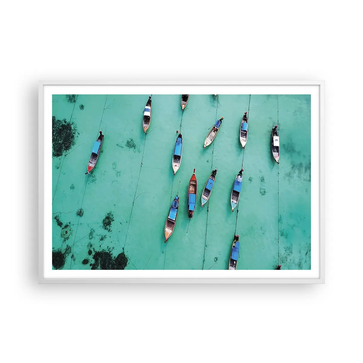 Poster in cornice bianca - In gioiosa attesa - 100x70 cm