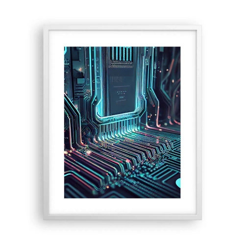 Poster in cornice bianca - Sto pensando qualcosa... - 40x50 cm