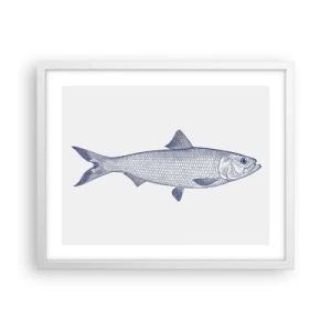 Poster in cornice bianca - Un saluto dai mari del nord - 50x40 cm