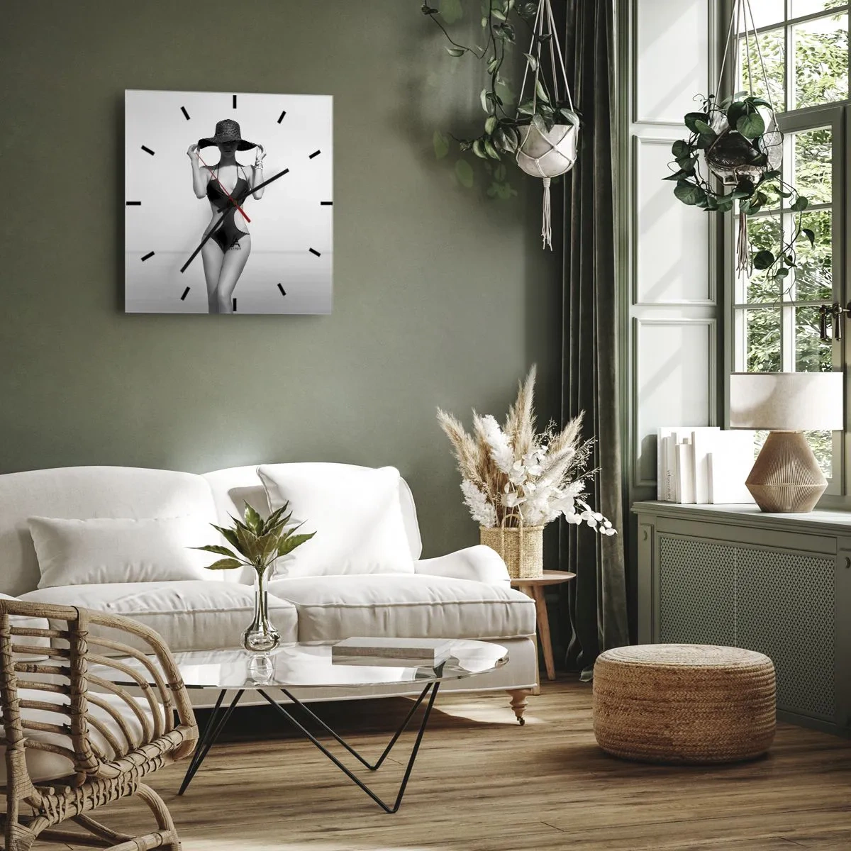 Orologio da parete - Orologio in Vetro - Il mio nome è Eleganza - 40x40 cm