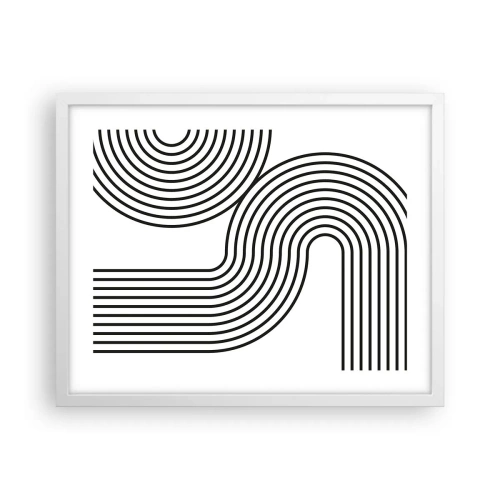 Poster in cornice bianca - In curva - 50x40 cm