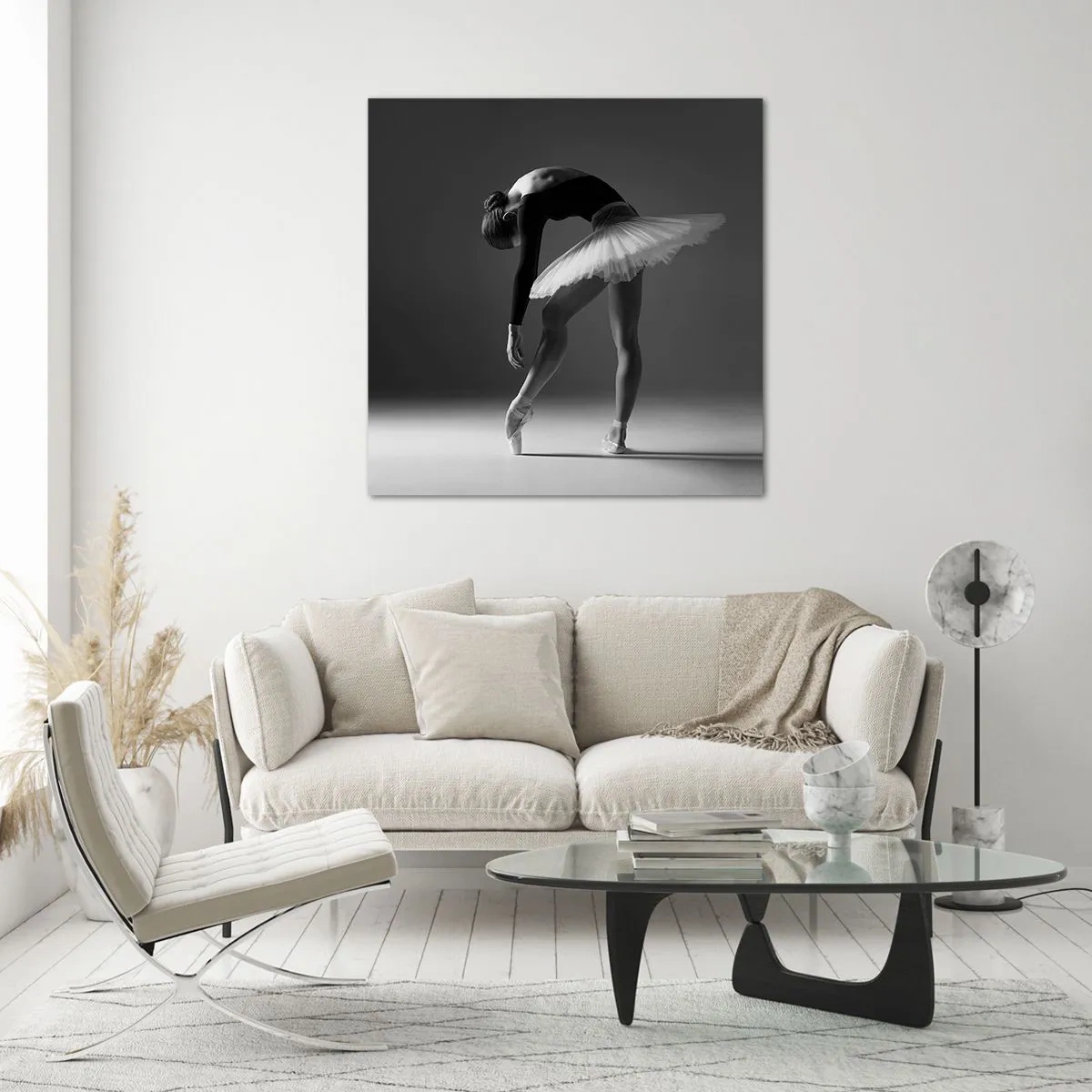 Quadro su vetro - Bella ballerina - 40x40 cm