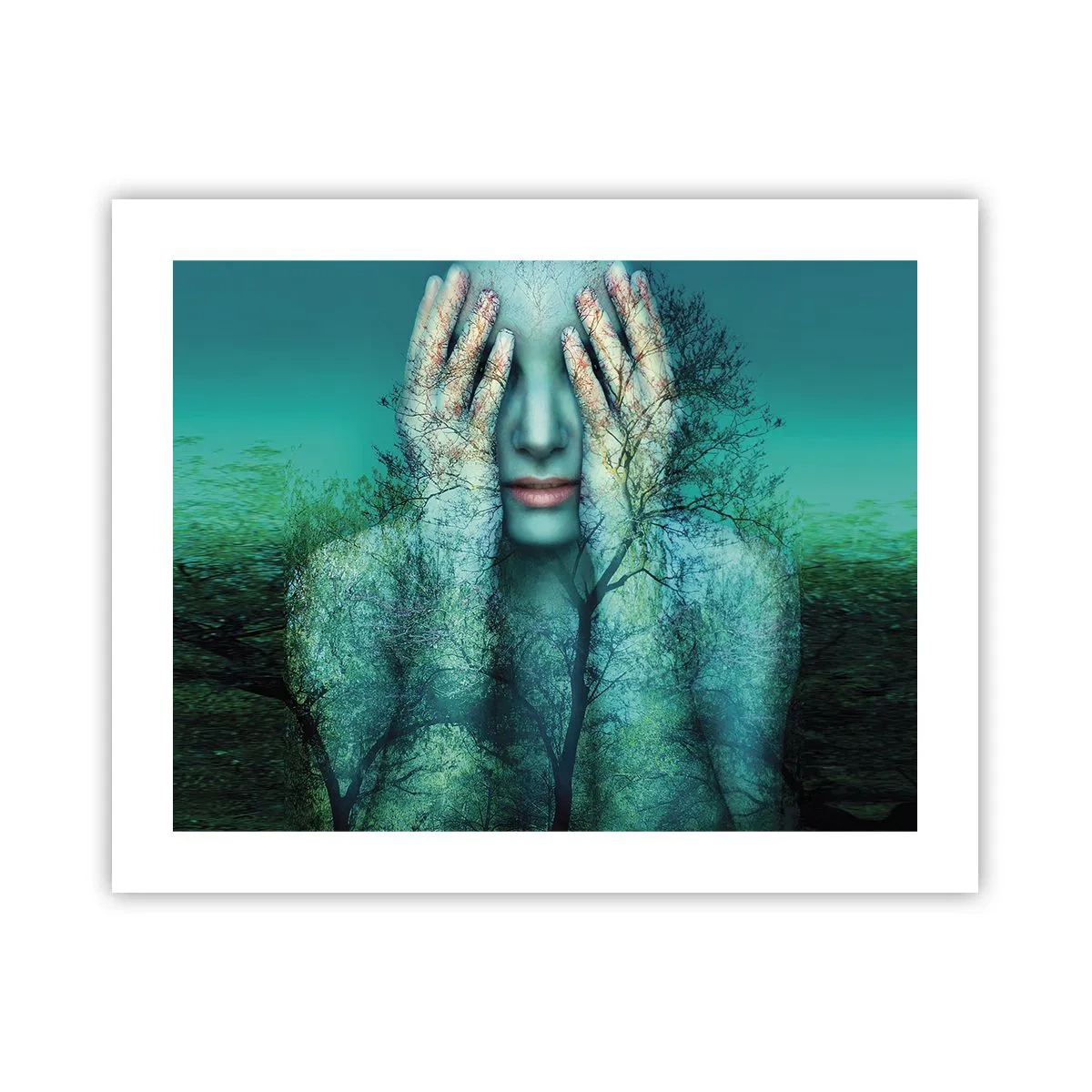 Poster - Immersa nel blu - 50x40 cm