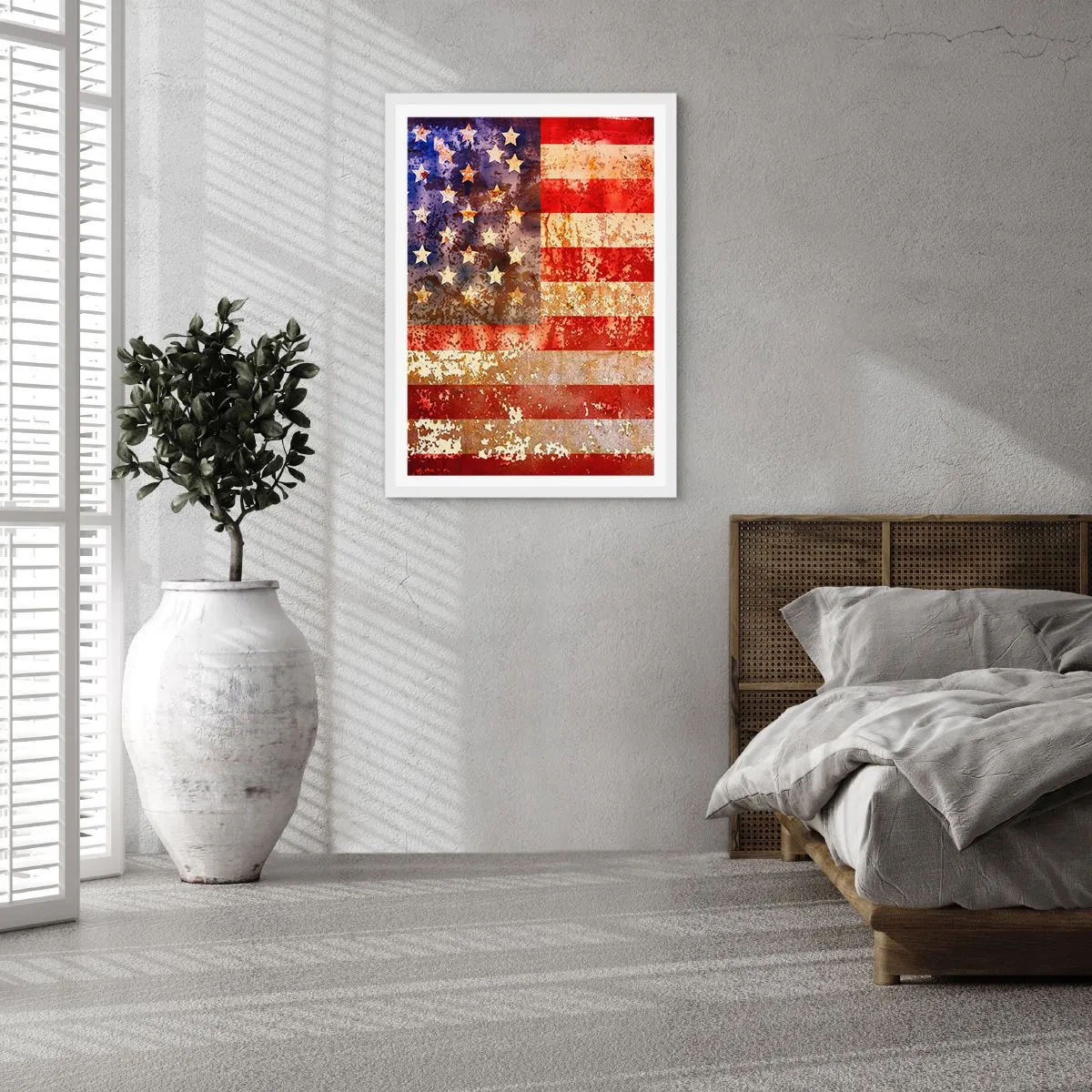 Poster in cornice bianca - L'attimo non passa - 70x100 cm