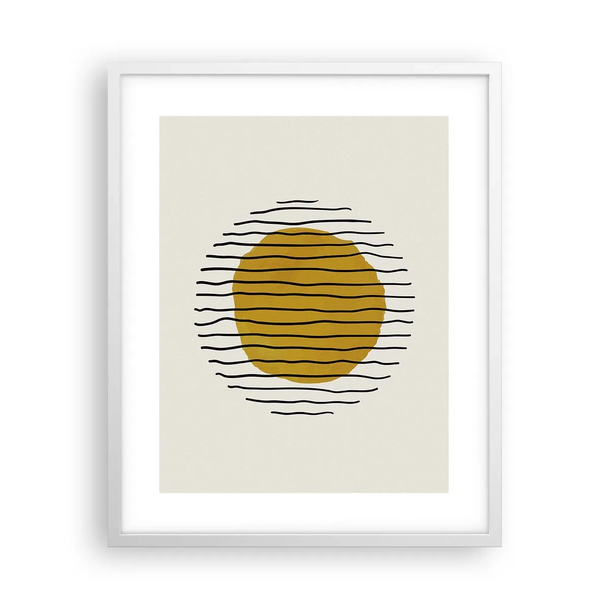 Poster in cornice bianca - Astrazione fremente di calore - 40x50 cm