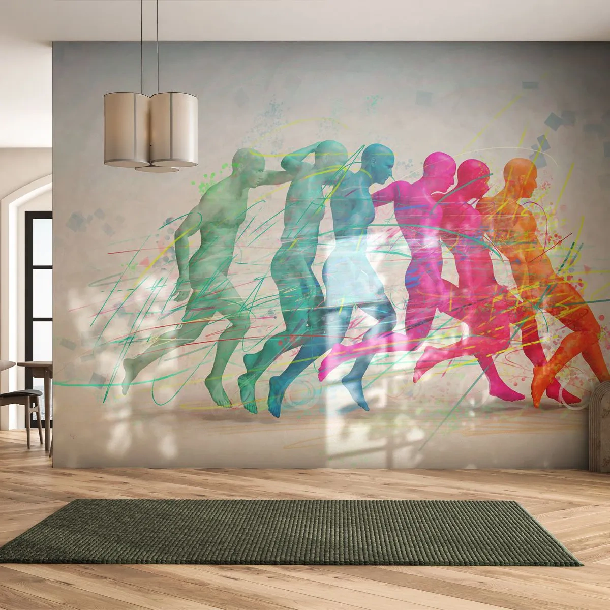 Fotomurali Standard Eco - Armonia del movimento - Astrazione, Uomo, Sport - 200x140 cm