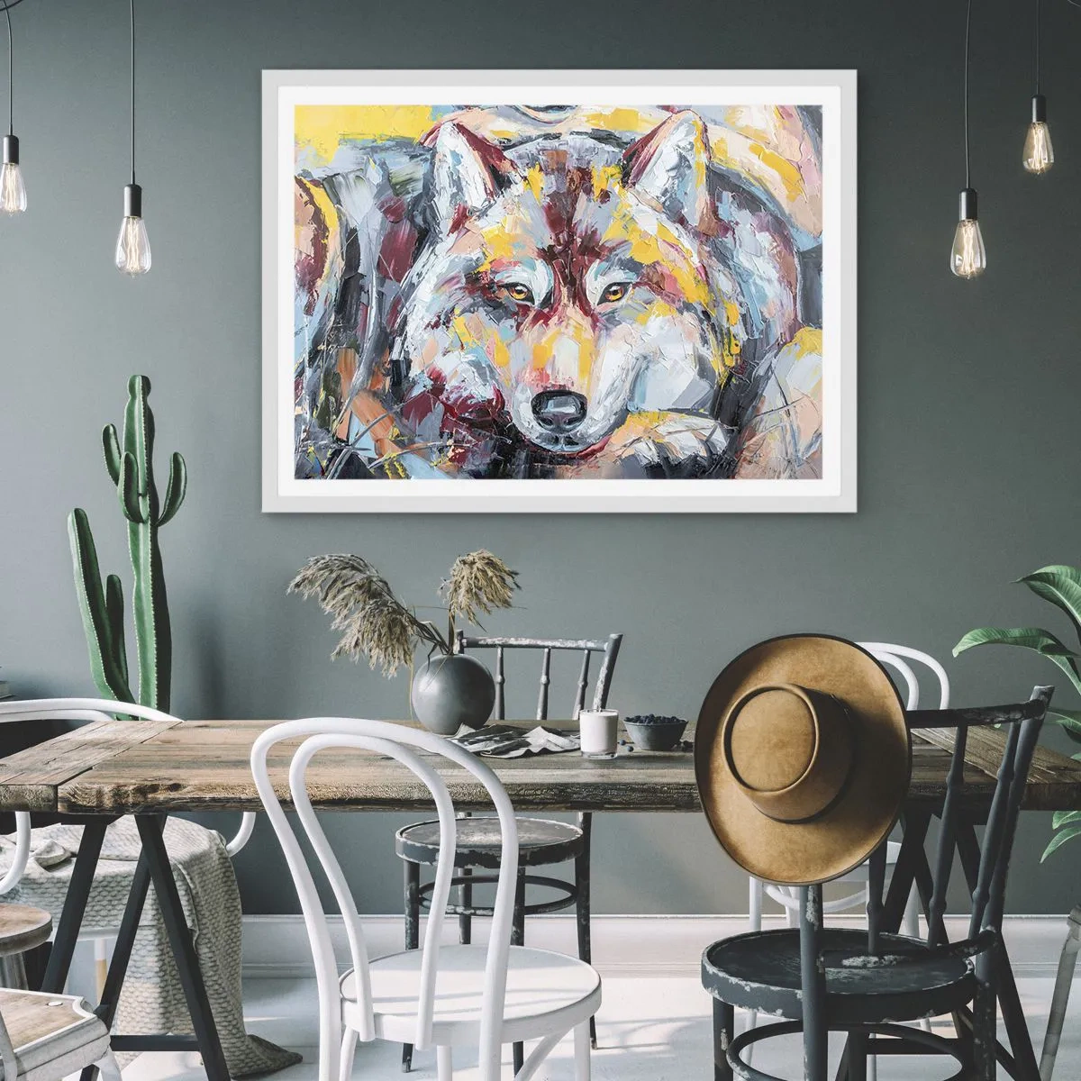 Poster in cornice bianca - Pace tra i suoi - 40x30 cm