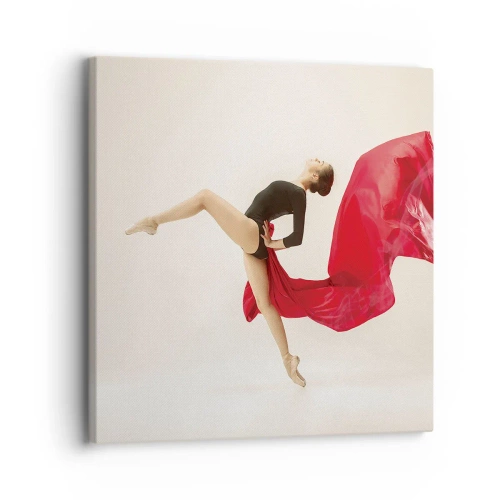 Quadro su tela - Stampe su Tela - Rosso e nero - 30x30 cm