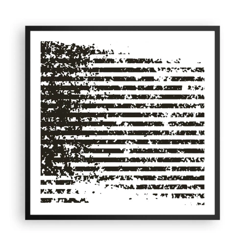 Poster in cornice nera - Ritmo e rumore - 60x60 cm