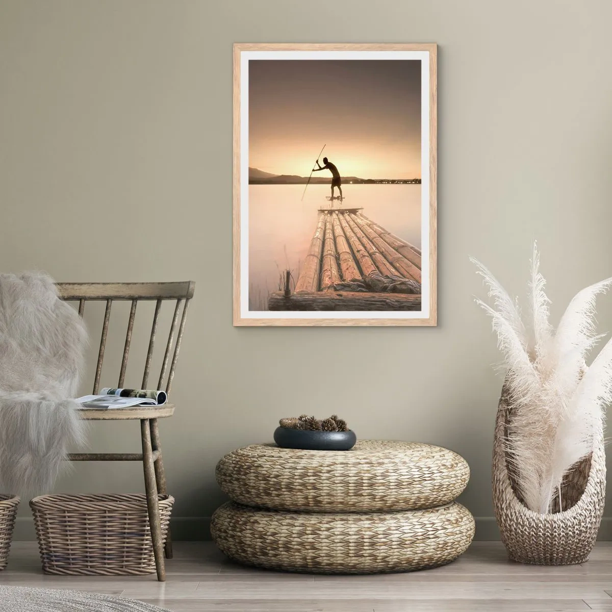 Poster in cornice rovere chiaro - Prima del riposo - 30x40 cm