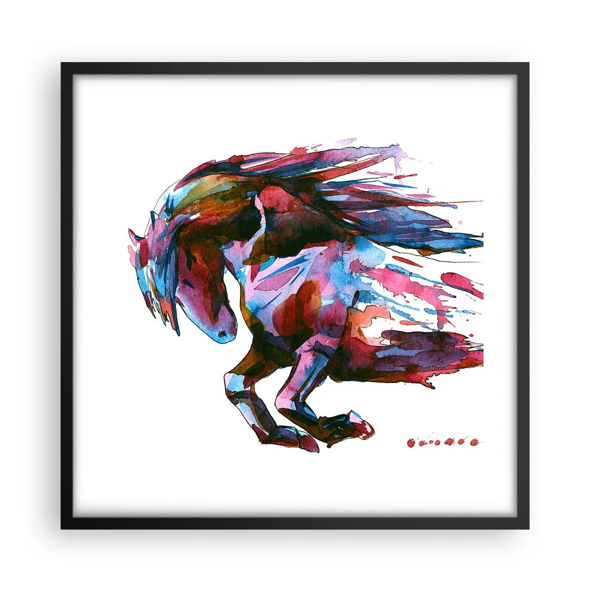 Poster in cornice nera - In estasi - 50x50 cm