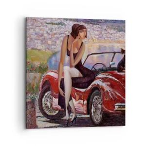 Quadro su tela - Stampe su Tela - Estate? Solo sulla Riviera - 70x70 cm