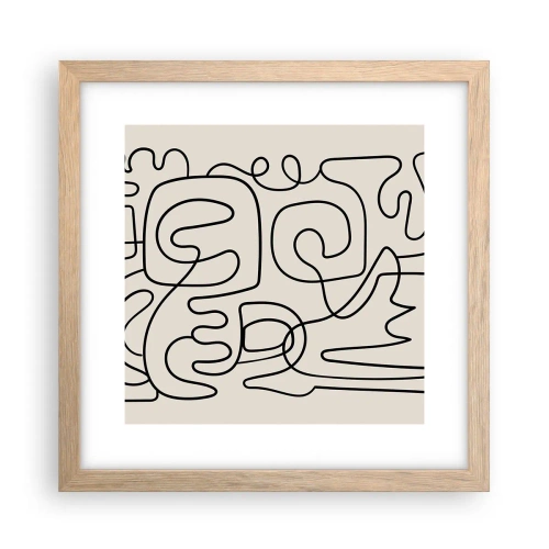 Poster in cornice rovere chiaro - Segui il percorso - 30x30 cm