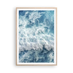 Poster in cornice rovere chiaro - Con gioia e saltellando - 70x100 cm