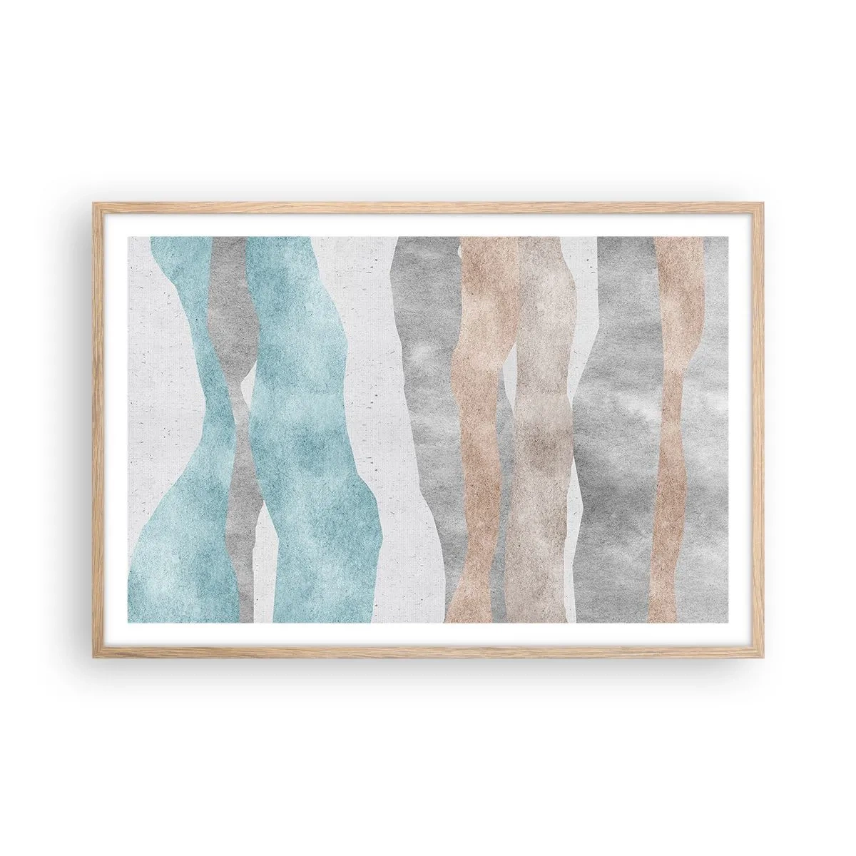 Poster in cornice rovere chiaro - Studio di prossimità - 91x61 cm