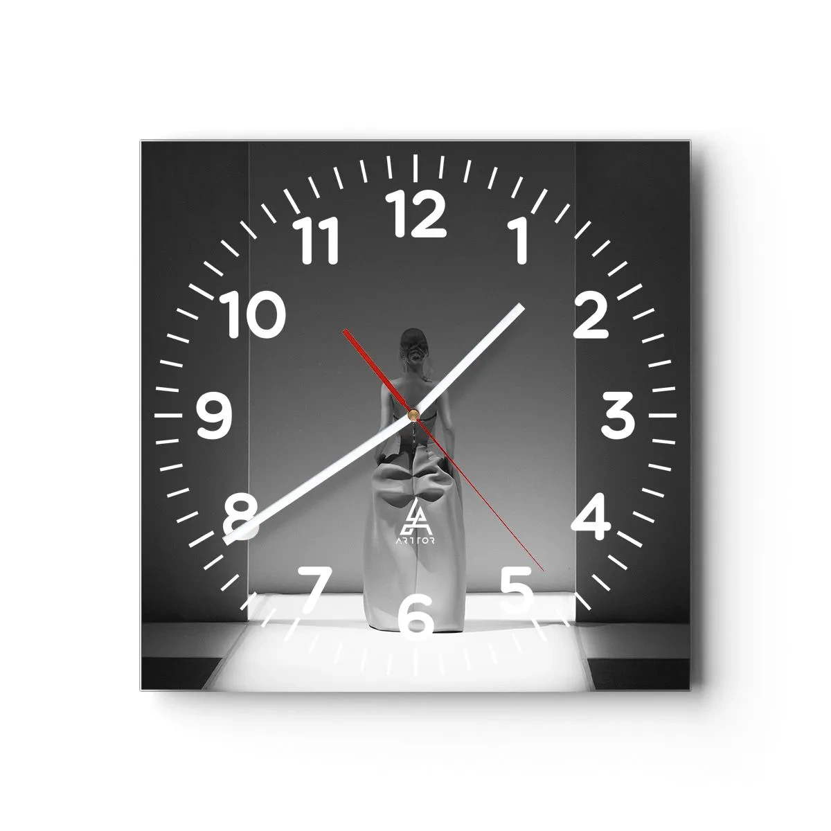Orologio da parete - Orologio in Vetro - Semplicità raffinata - 30x30 cm