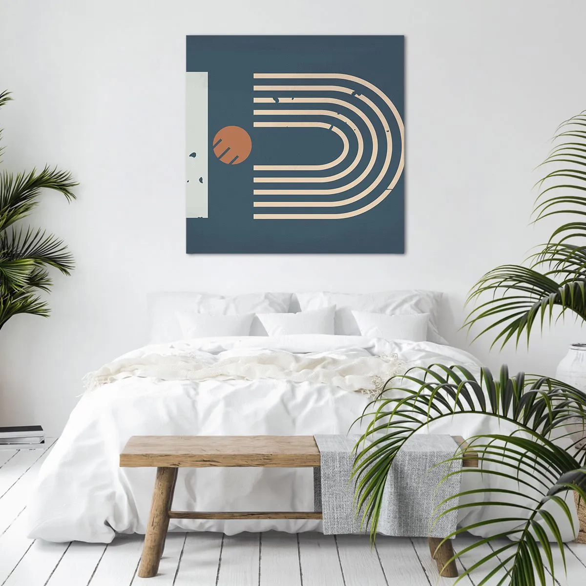 Quadro su tela - Stampe su Tela - Geometria in blu - 40x40 cm