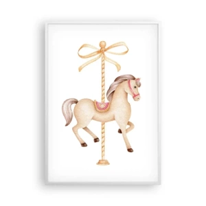 Poster in cornice bianca - Trotto aggraziato - 70x100 cm